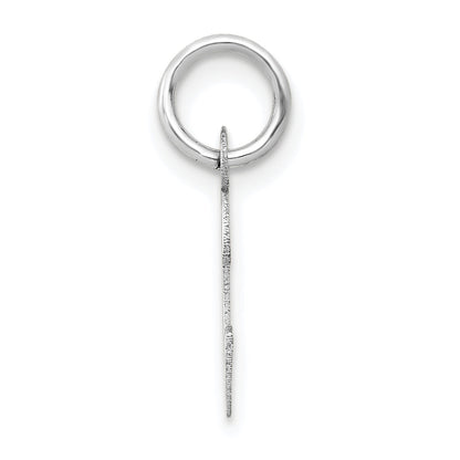 14k White Gold 14k White Gold Small Slanted Block Letter C Initial Charm