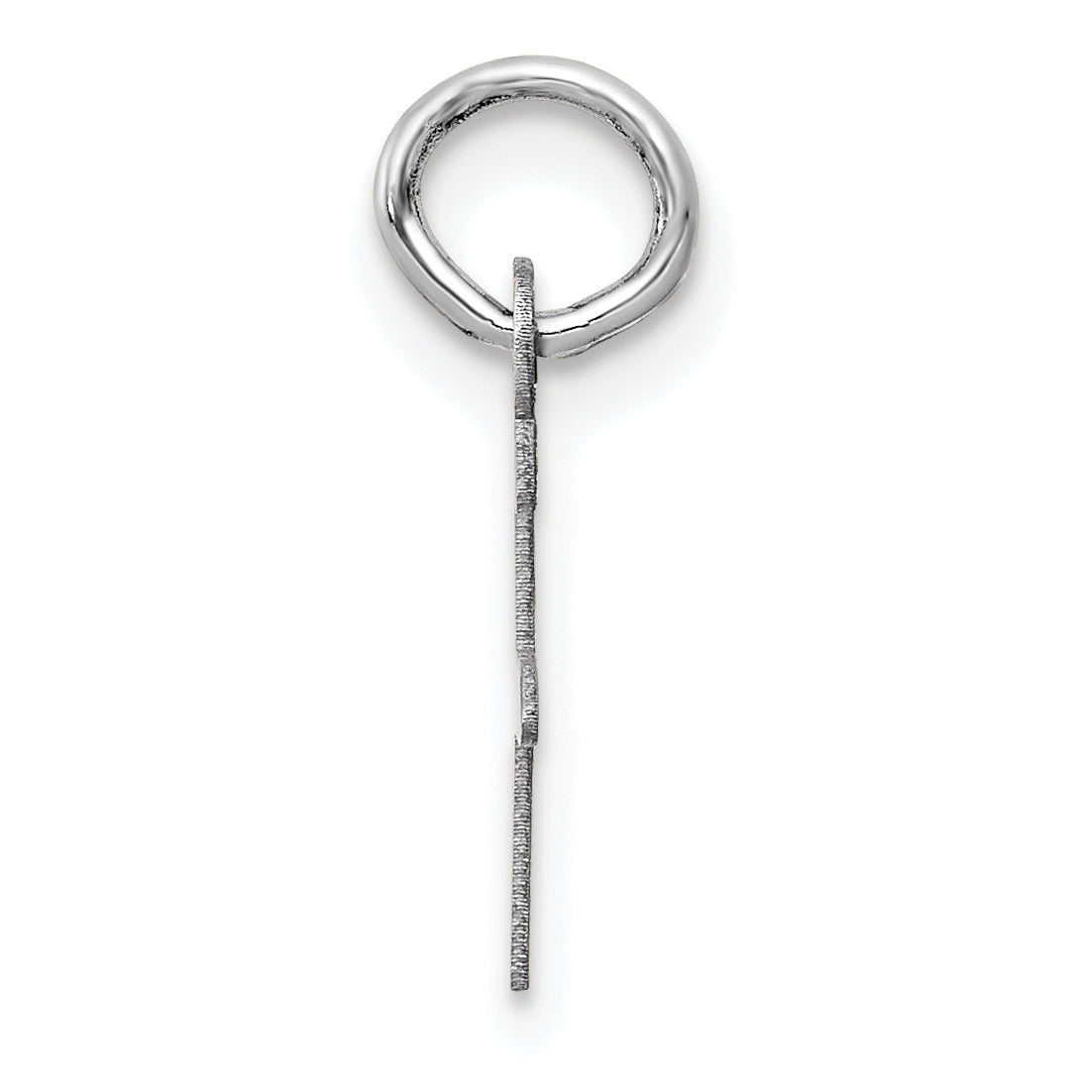 14k White Gold 14K White Gold Small Slanted Block Letter F Initial Charm