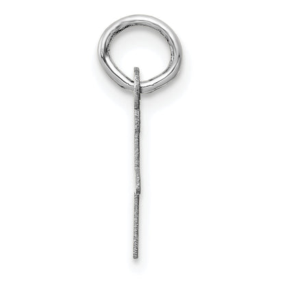 14k White Gold 14K White Gold Small Slanted Block Letter F Initial Charm