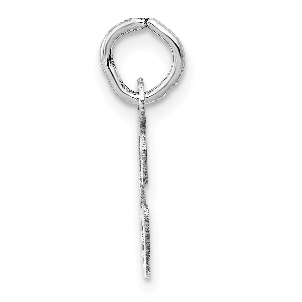 14k White Gold 14K White Gold Small Slanted Block Letter G Initial Charm