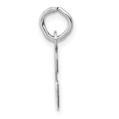 14k White Gold 14K White Gold Small Slanted Block Letter G Initial Charm