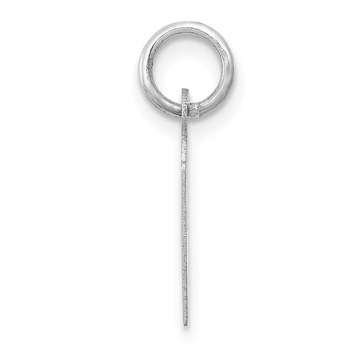 14k White Gold 14K White Gold Small Slanted Block Letter H Initial Charm