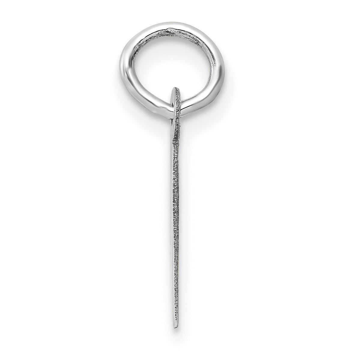 14k White Gold 14K White Gold Small Slanted Block Letter I Initial Charm