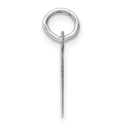 14k White Gold 14K White Gold Small Slanted Block Letter I Initial Charm