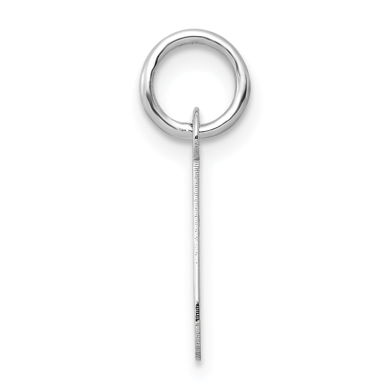 14k White Gold 14K White Gold Small Slanted Block Letter J Initial Charm