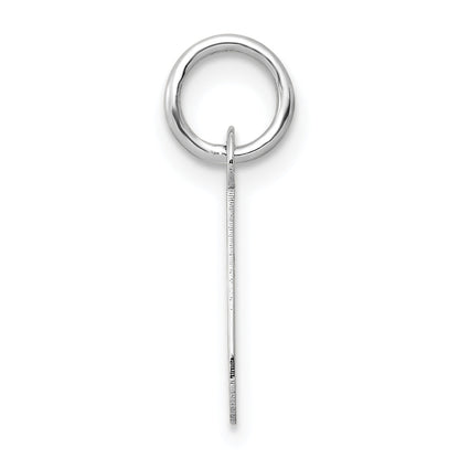 14k White Gold 14K White Gold Small Slanted Block Letter J Initial Charm