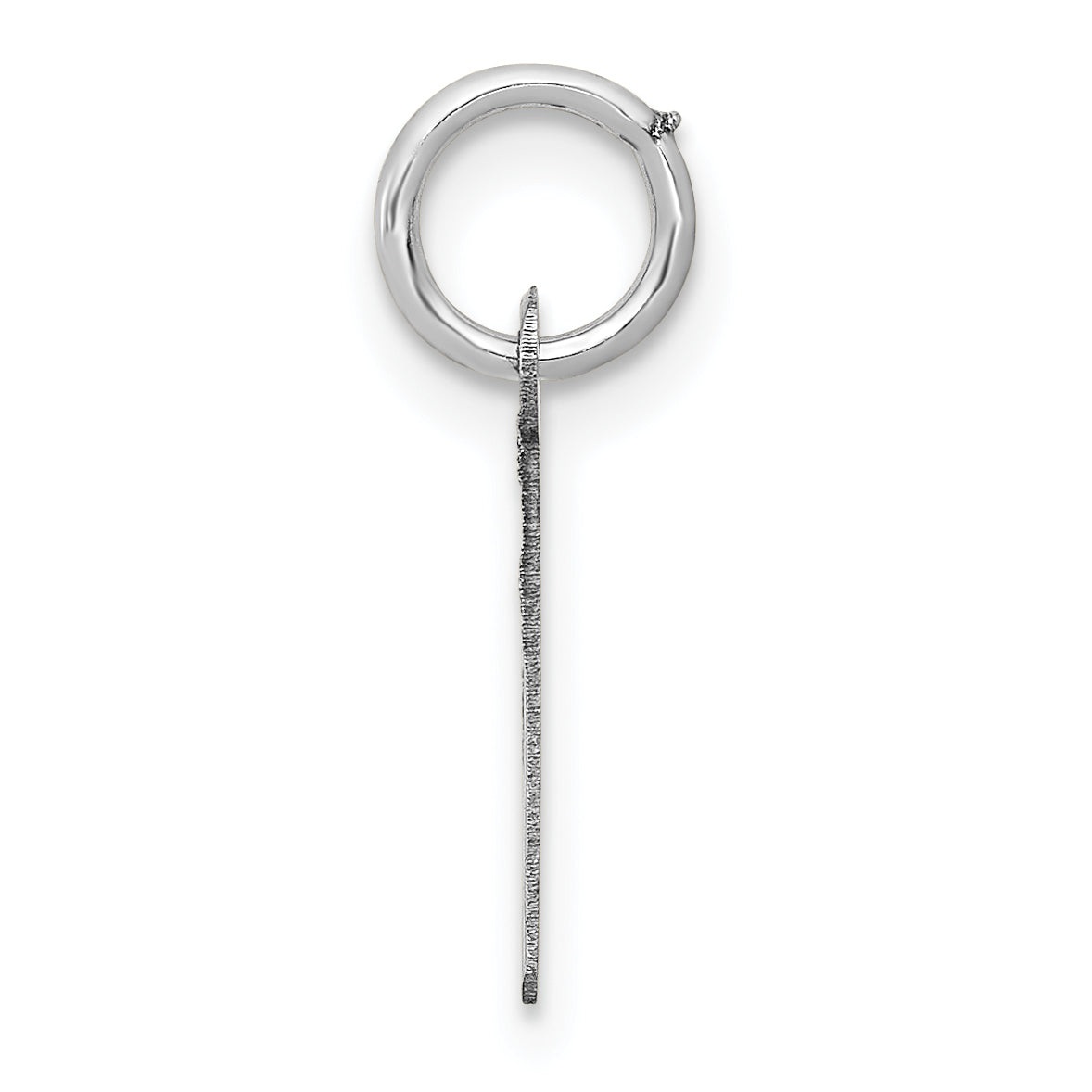 14k White Gold 14K White Gold Small Slanted Block Letter L Initial Charm