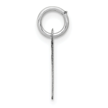 14k White Gold 14K White Gold Small Slanted Block Letter L Initial Charm