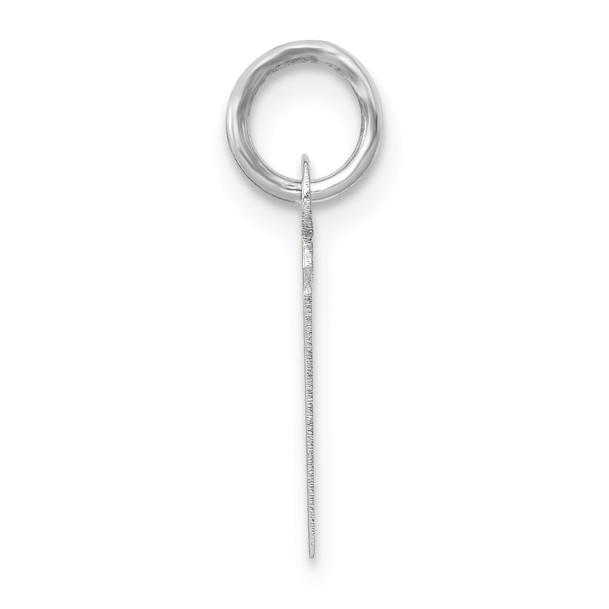 14k White Gold 14K White Gold Small Slanted Block Letter M Initial Charm