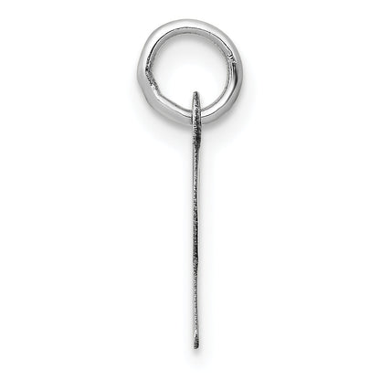 14k White Gold 14K White Gold Small Slanted Block Letter R Initial Charm