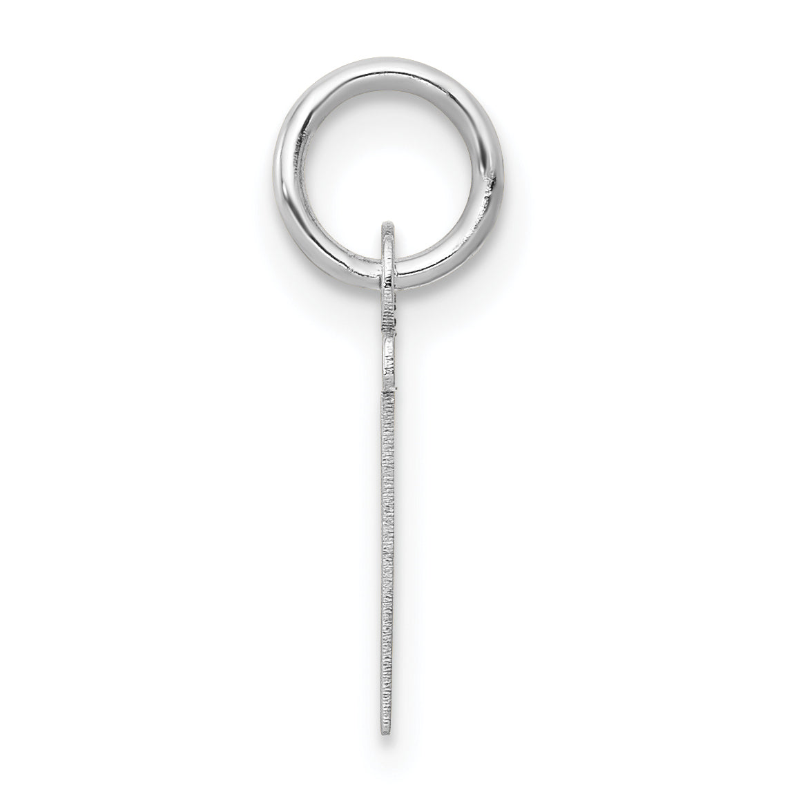 14k White Gold 14K White Gold Small Slanted Block Letter T Initial Charm