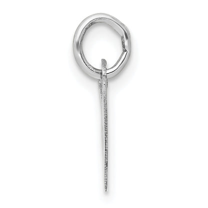 14k White Gold 14K White Gold Small Slanted Block Letter W Initial Charm