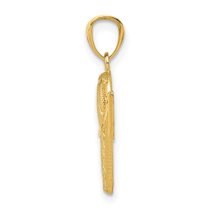 14k Yellow Gold 14k Basketball in the Net Pendant