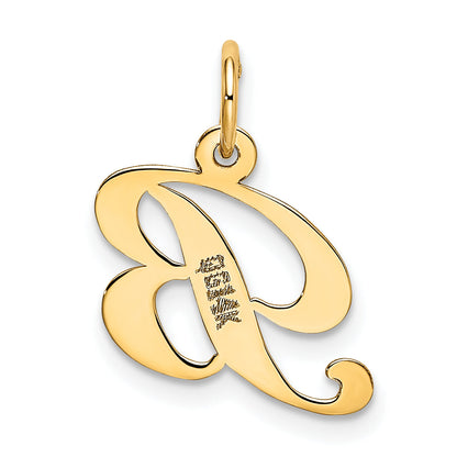 14k Yellow Gold 14K Small Fancy Script Letter B Initial Charm