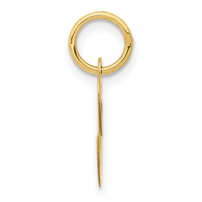 14k Yellow Gold 14K Small Fancy Script Letter C Initial Charm