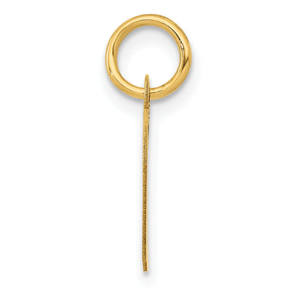 14k Yellow Gold 14K Small Fancy Script Letter D Initial Charm