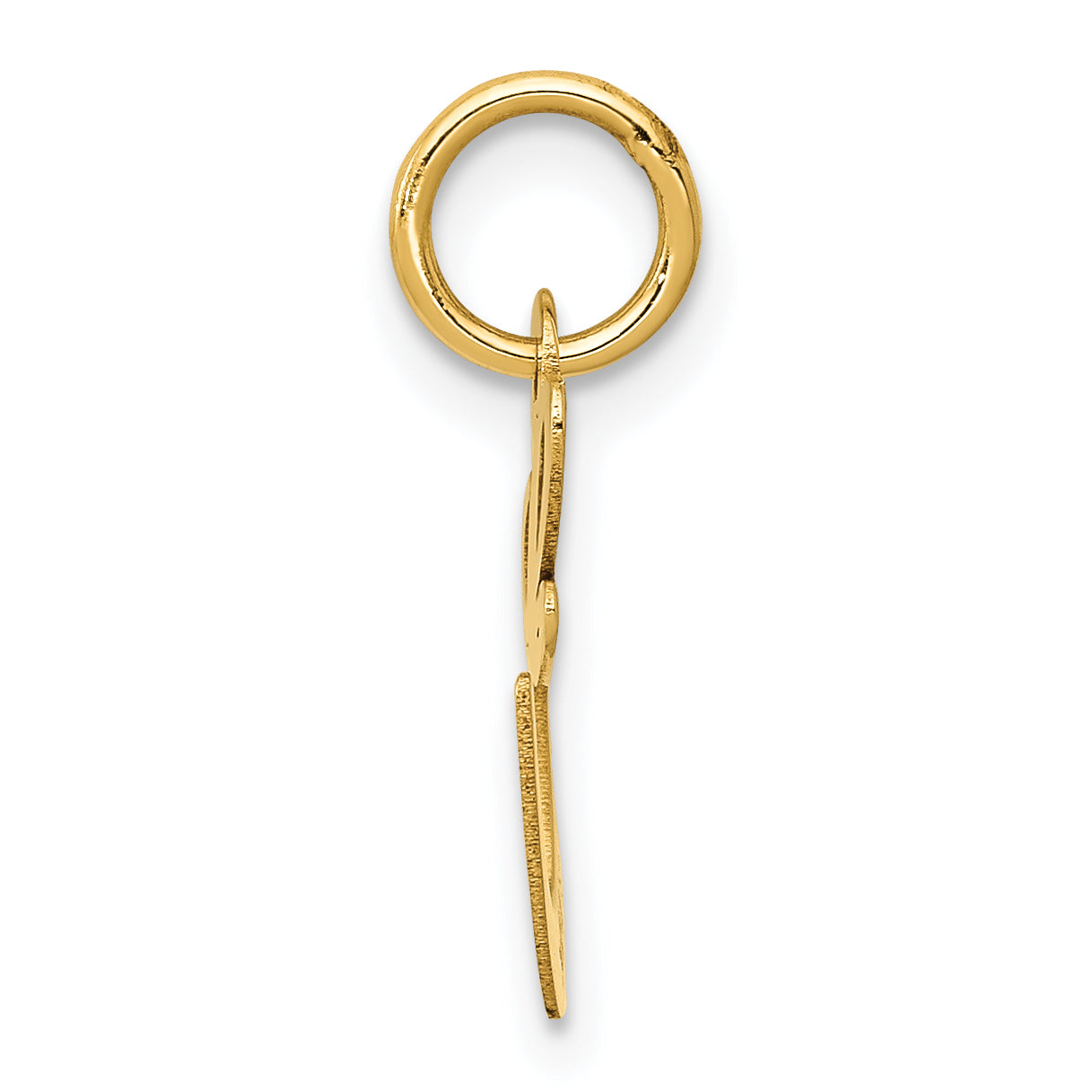 14k Yellow Gold 14K Small Fancy Script Letter E Initial Charm