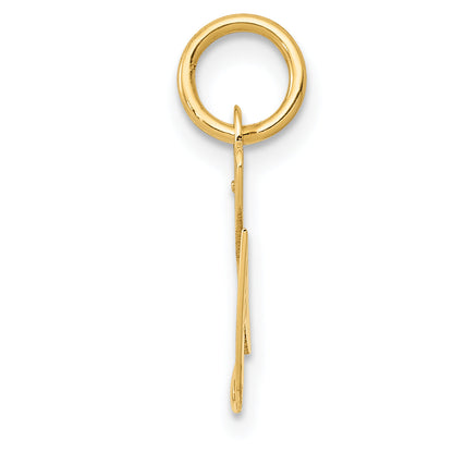 14k Yellow Gold 14K Small Fancy Script Letter G Initial Charm