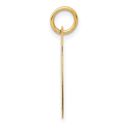 14k Yellow Gold 14K Small Fancy Script Letter I Initial Charm