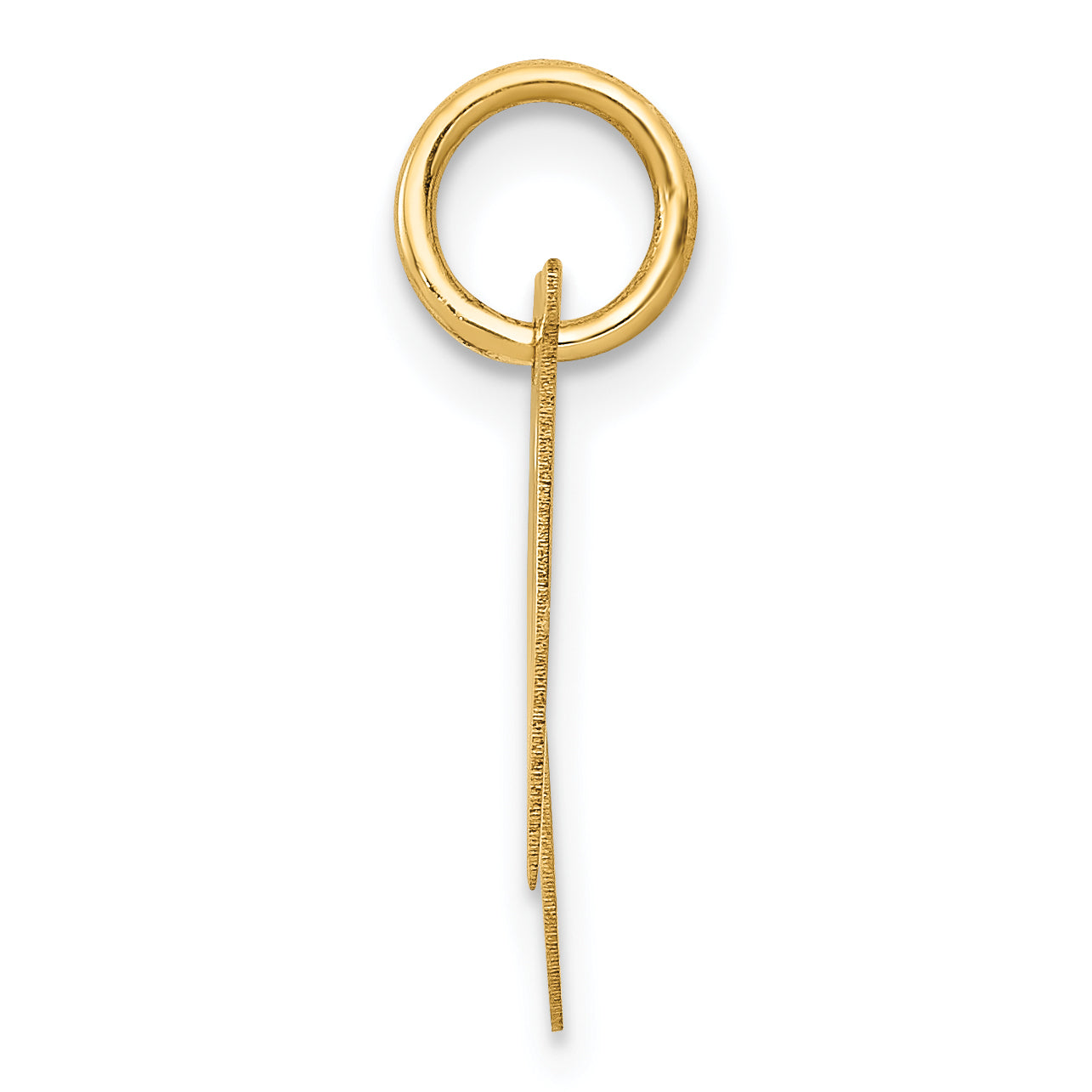 14k Yellow Gold 14K Small Fancy Script Letter N Initial Charm