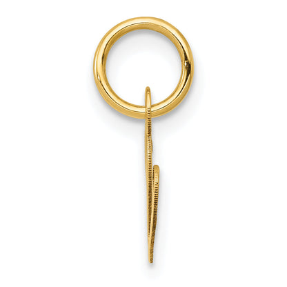 14k Yellow Gold 14K Small Fancy Script Letter V Initial Charm