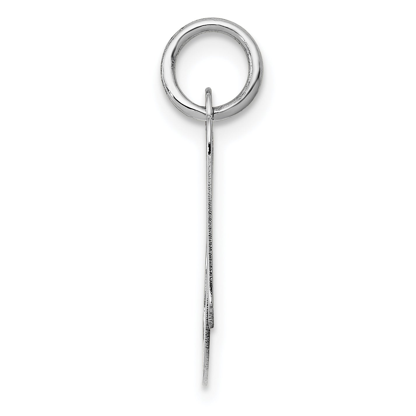 14k White Gold 14k White Gold Small Fancy Script Letter A Initial Charm