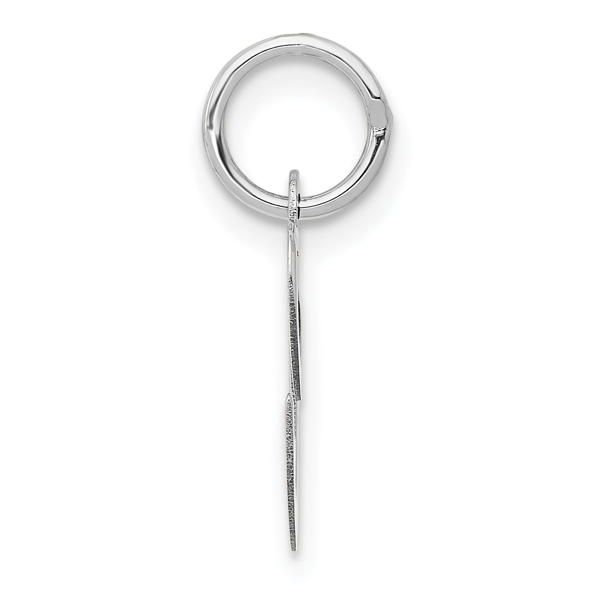 14k White Gold 14k White Gold Small Fancy Script Letter C Initial Charm