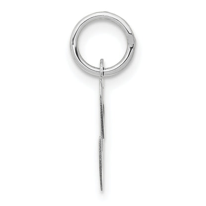 14k White Gold 14k White Gold Small Fancy Script Letter C Initial Charm