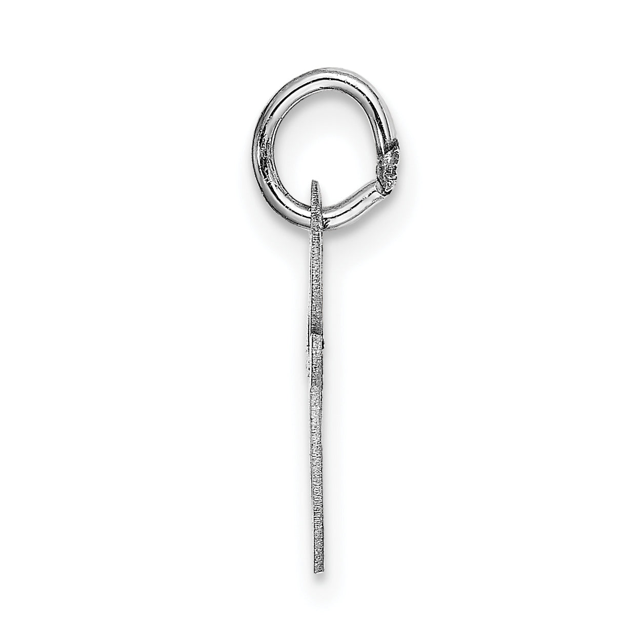 14k White Gold 14k White Gold Small Fancy Script Letter E Initial Charm