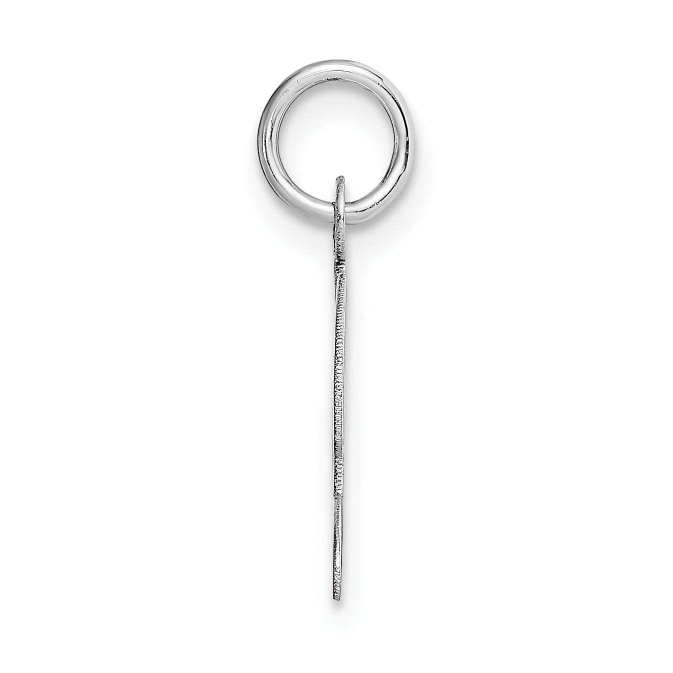 14k White Gold 14k White Gold Small Fancy Script Letter L Initial Charm