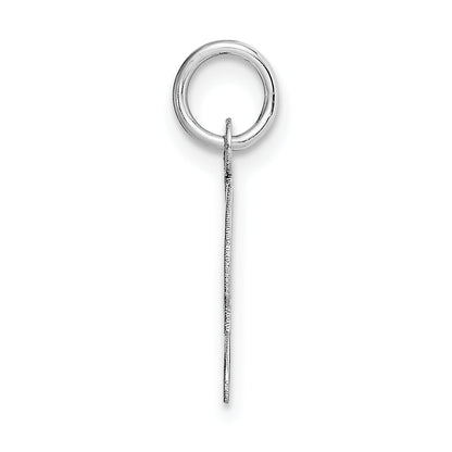 14k White Gold 14k White Gold Small Fancy Script Letter L Initial Charm