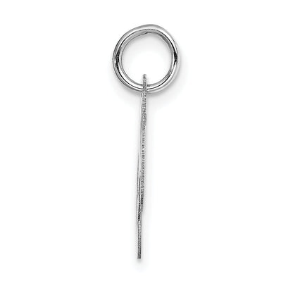 14k White Gold 14k White Gold Small Fancy Script Letter M Initial Charm