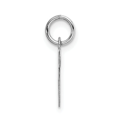 14k White Gold 14k White Gold Small Fancy Script Letter S Initial Charm