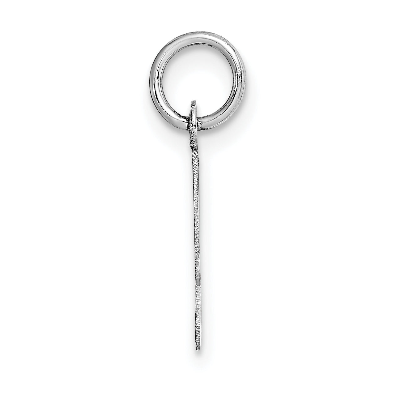 14k White Gold 14k White Gold Small Fancy Script Letter T Initial Charm