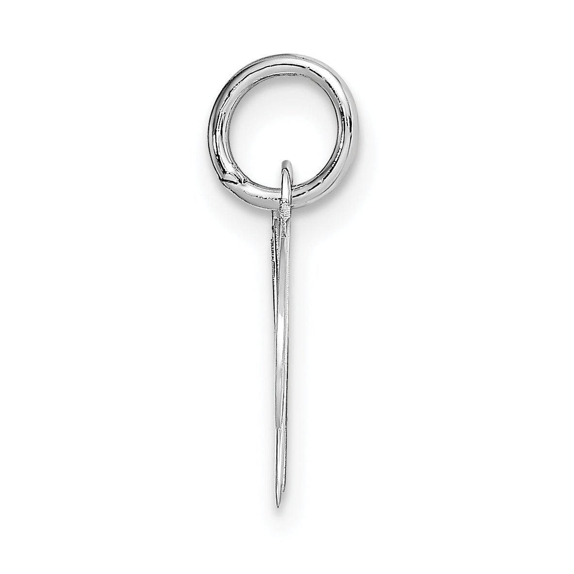 14k White Gold 14k White Gold Small Fancy Script Letter W Initial Charm