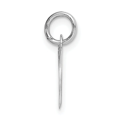 14k White Gold 14k White Gold Small Fancy Script Letter W Initial Charm