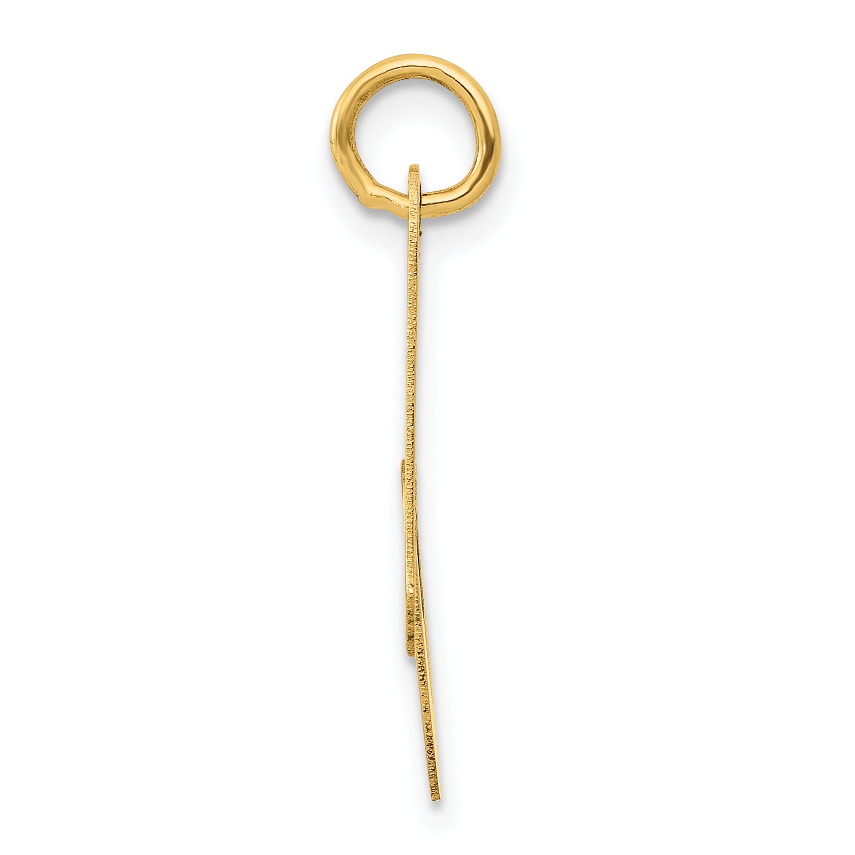 14k Yellow Gold 14K Medium Fancy Script Letter A Initial Charm