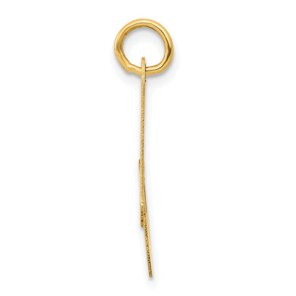 14k Yellow Gold 14K Medium Fancy Script Letter A Initial Charm