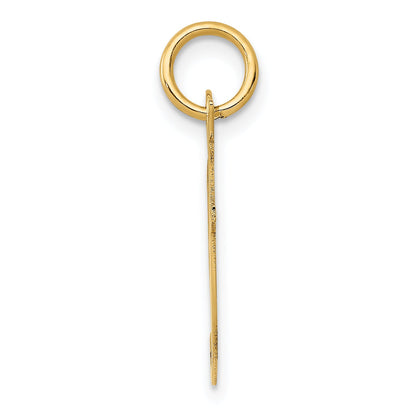 14k Yellow Gold 14K Medium Fancy Script Letter F Initial Charm