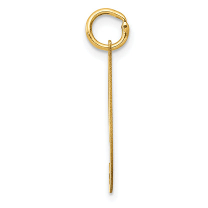 14k Yellow Gold 14K Medium Fancy Script Letter I Initial Charm