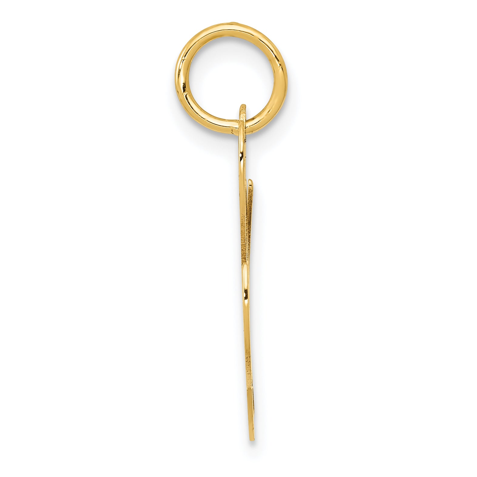 14k Yellow Gold 14K Medium Fancy Script Letter L Initial Charm