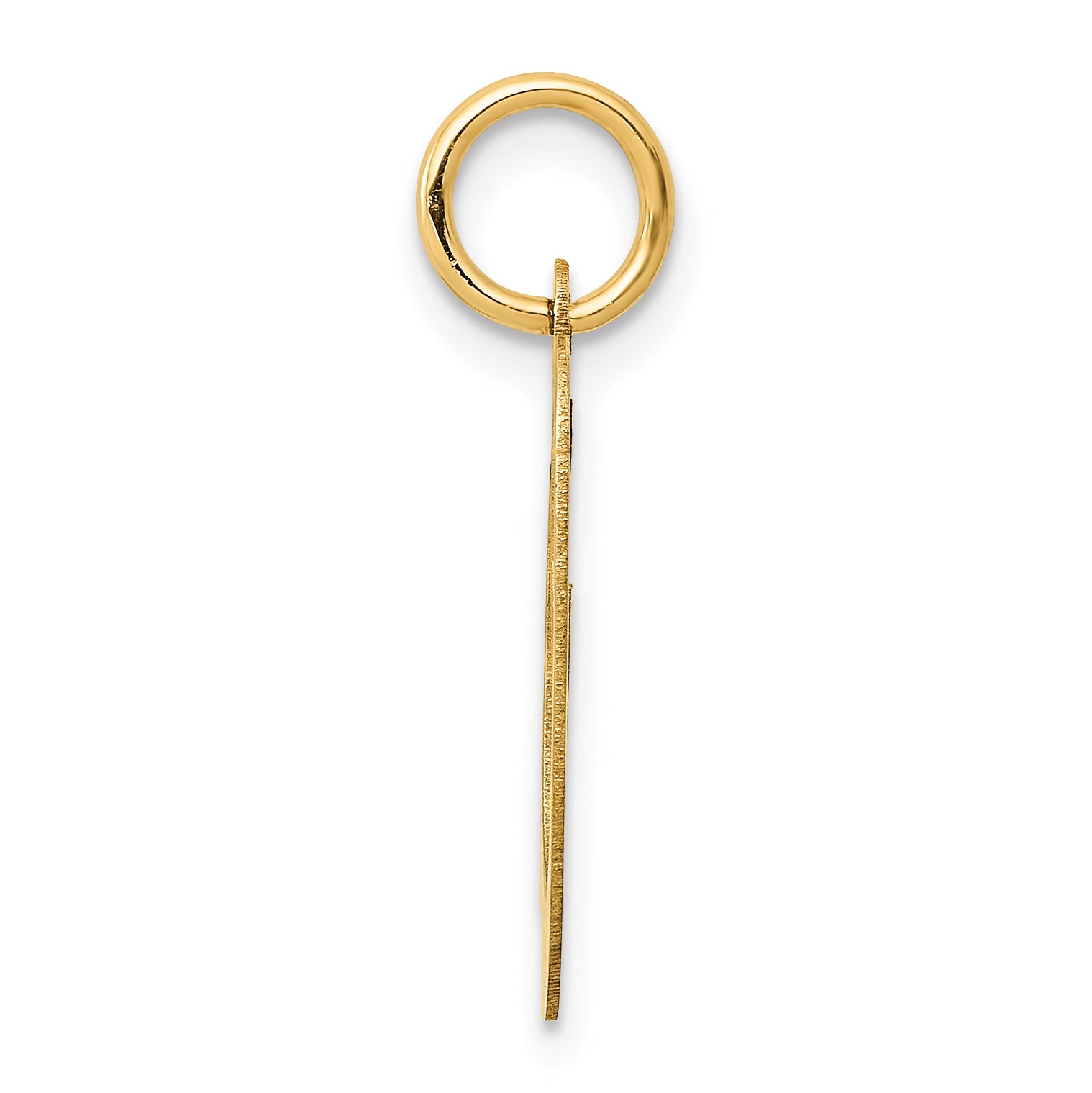 14k Yellow Gold 14K Medium Fancy Script Letter O Initial Charm