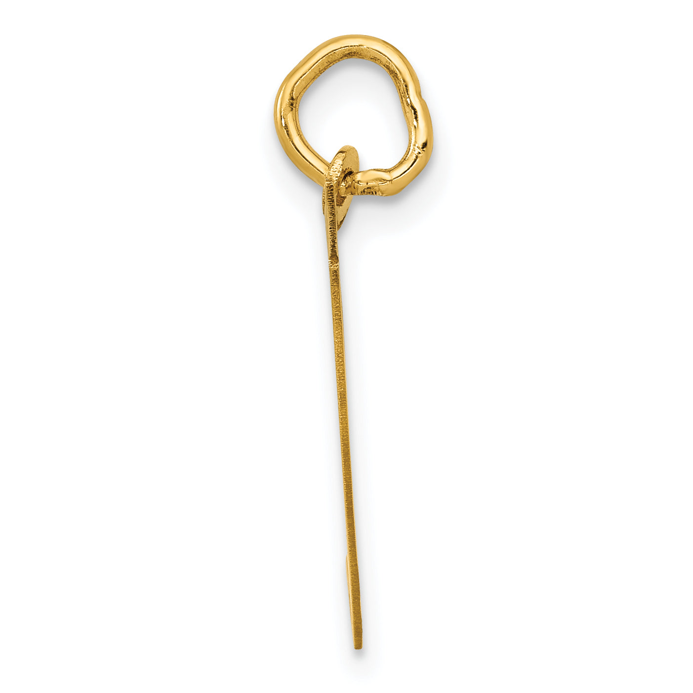 14k Yellow Gold 14K Medium Fancy Script Letter T Initial Charm