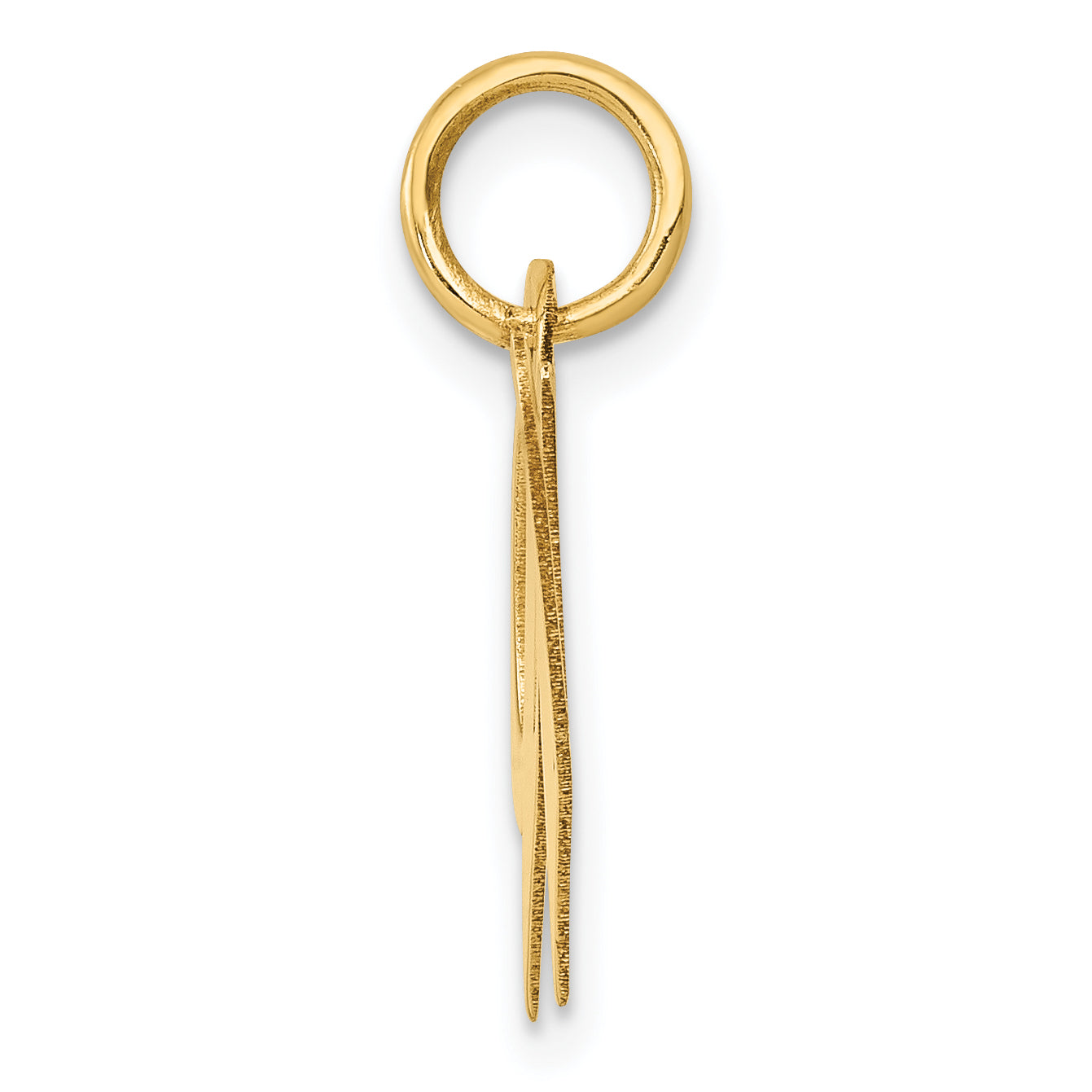 14k Yellow Gold 14K Medium Fancy Script Letter W Initial Charm