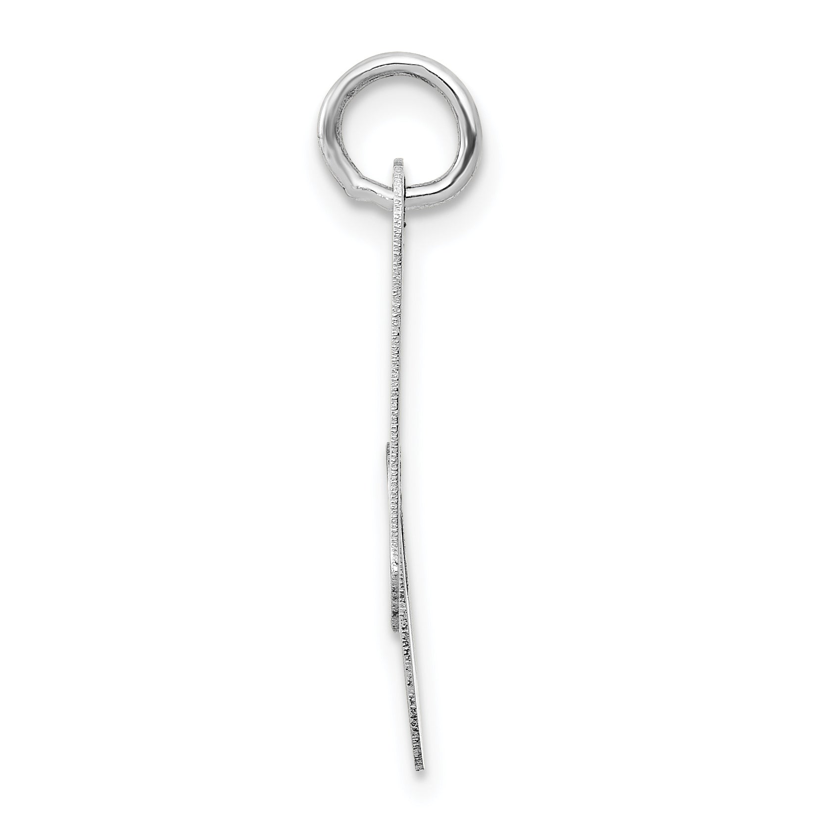 14k White Gold 14k White Gold Medium Fancy Script Letter A Initial Charm