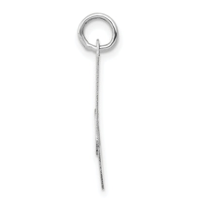 14k White Gold 14k White Gold Medium Fancy Script Letter A Initial Charm