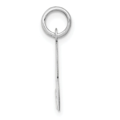 14k White Gold 14k White Gold Medium Fancy Script Letter B Initial Charm