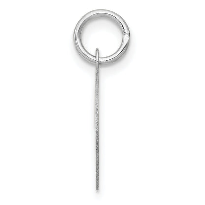 14k White Gold 14k White Gold Medium Fancy Script Letter D Initial Charm