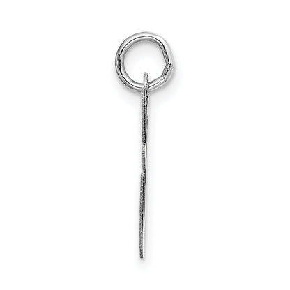 14k White Gold 14K White Gold Medium Fancy Script Letter E Initial Charm