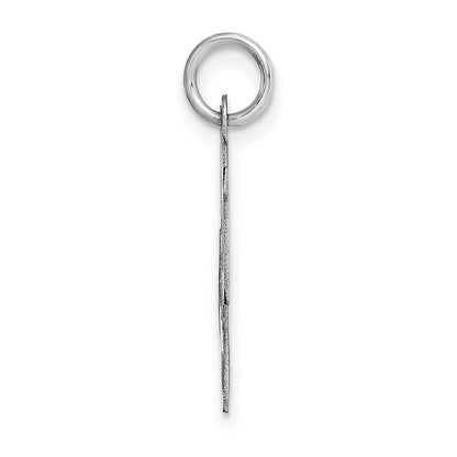 14k White Gold 14K White Gold Medium Fancy Script Letter L Initial Charm